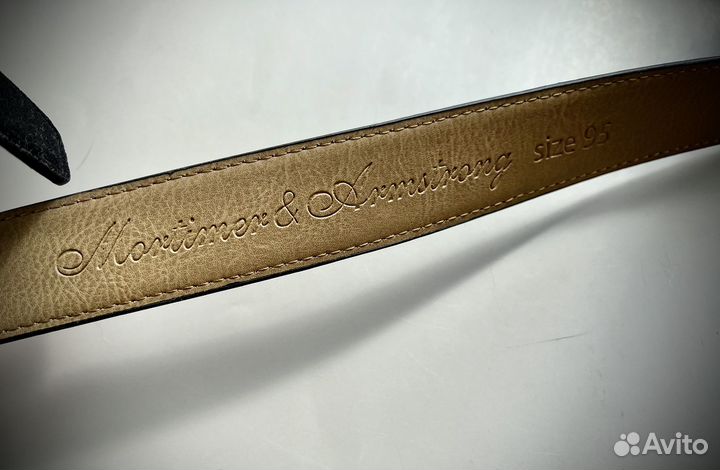 Ремень мужской кожа замша 95