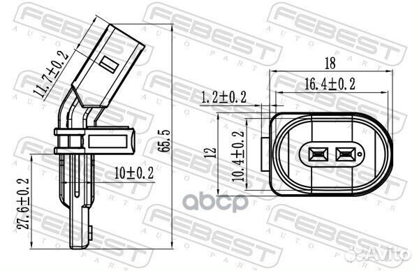 Датчик abs перед/зад прав/лев 23606014 Febest