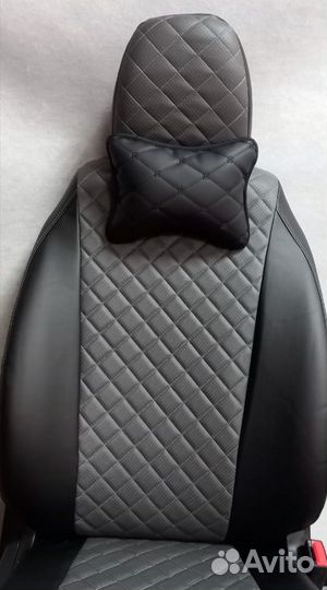 Чехлы на Ниссан Кашкай вставка серая