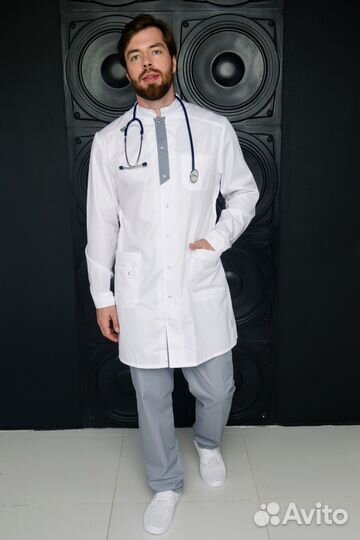 Медицинский халат мужской спецодежда Новый