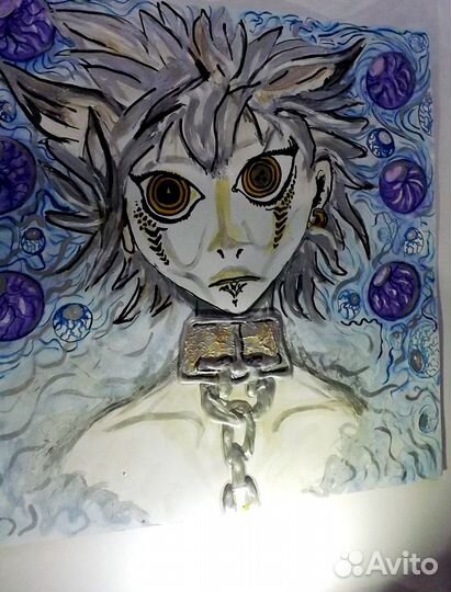 Картина, арт, андроид, аниме