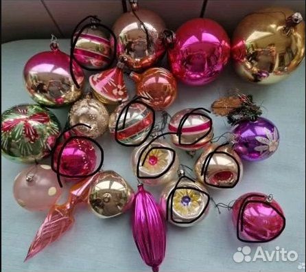 Елочные игрушки СССР раритет новогодние украшения