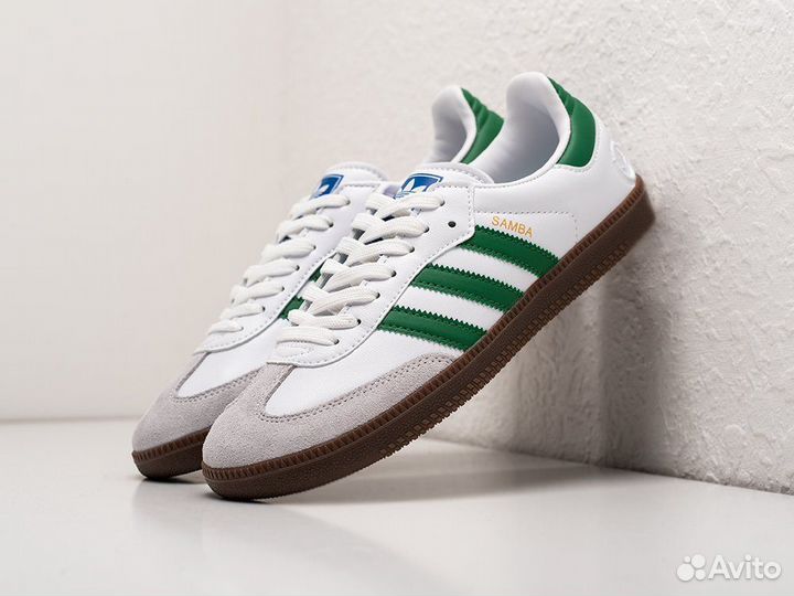 Кроссовки Adidas Samba White Green (36-45)