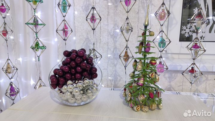 Интерьерное новогоднее украшение. Виноград