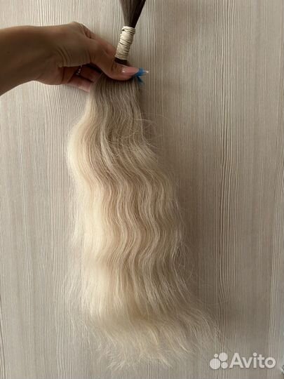 Волосы для наращивания 50 см омбре