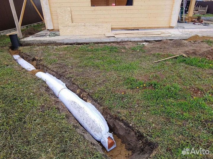 Дренажная труба / дренаж участка