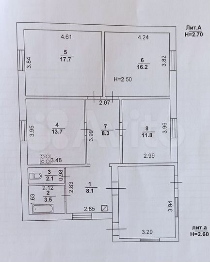 Дом 94,4 м² на участке 12,5 сот.
