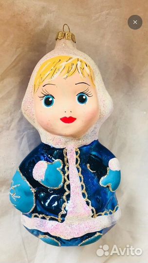 Елочные игрушки из стекла крупные