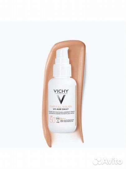 BB, CC и DD кремы Солнцезащитное средство с цветом Vichy Capital Soleil Oт морщин SPF 50+ (40 ml)