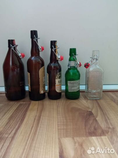 Бутылка с бугельной пробкой 1 л, 0,75л, 0,5л, 0,45