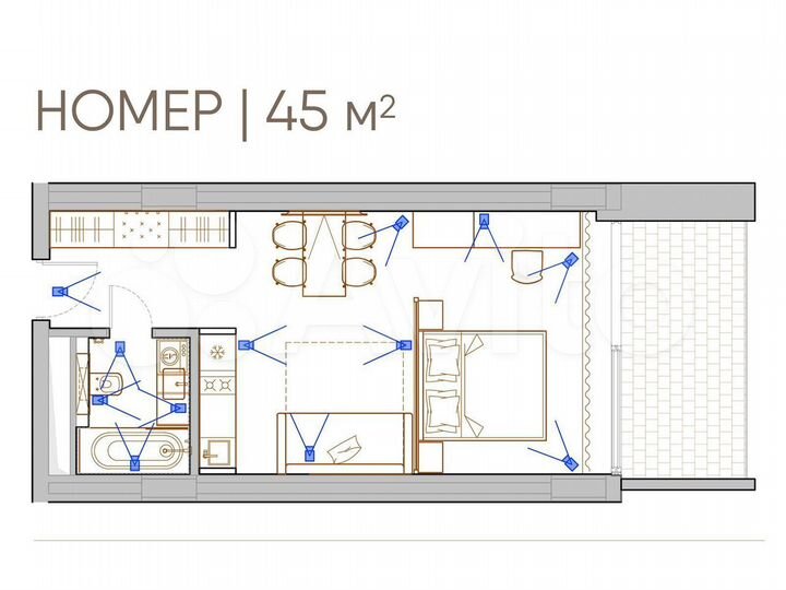 2-к. апартаменты, 47,4 м², 2/5 эт.