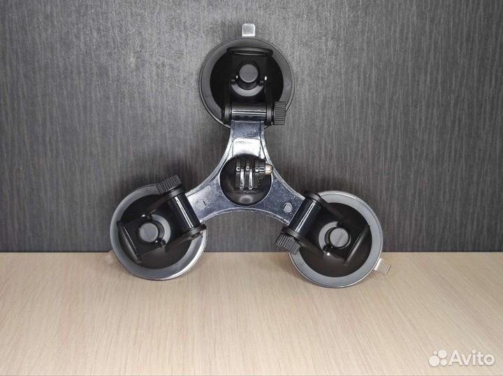 Тройной кронштейн присоска для экшн камеры GoPro