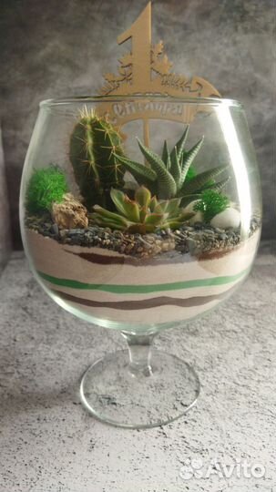 Флорариум в бокале 