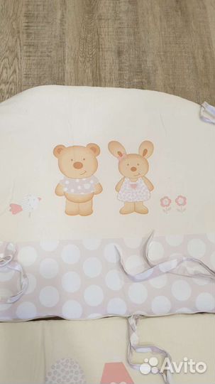 Бортики в детскую кроватку + постельное бельё