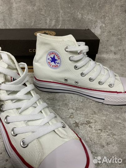 Кеды converse высокие chuck taylor белые