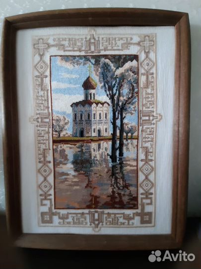 Картины вышитые крестом, ручная работа