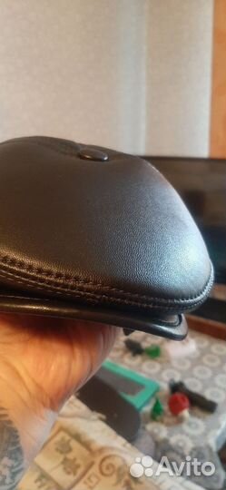 Мужская кепка из натуральной кожи