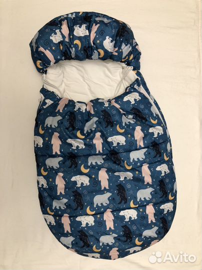 Конверт зимний в коляску для новорожденного