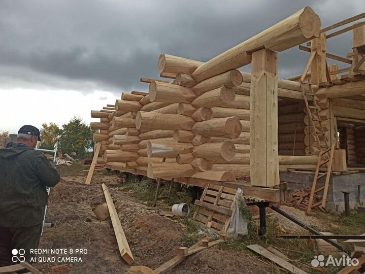 Срубы из бревна и лафета