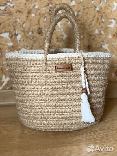 Корзинка из джута, джутовая корзина