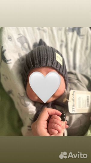 Шапка детская на завязках Mimibaby