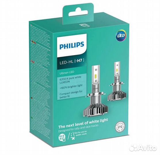 Philips 11972ulwx2 к-кт ламп светодиодные H7 12V