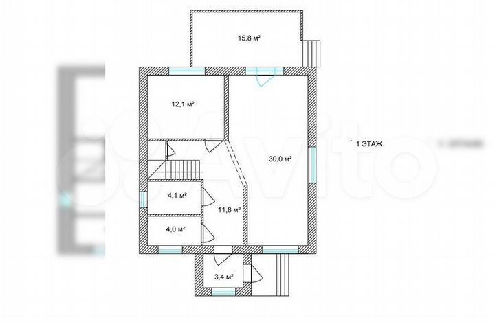 Дом 155 м² на участке 7,2 сот.