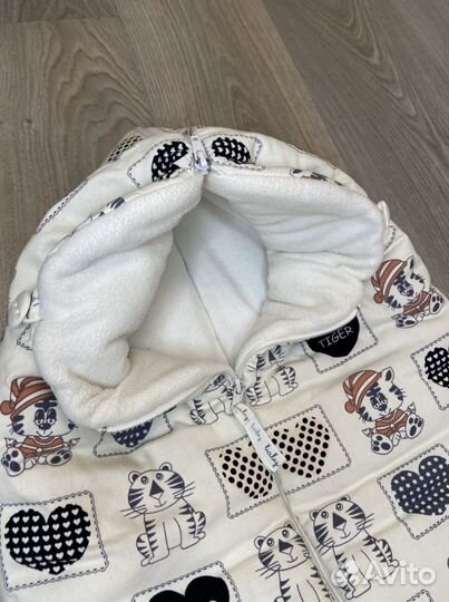 Кокон конверт на флисе осень весна