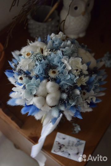 Свадебный букет из сухоцветов