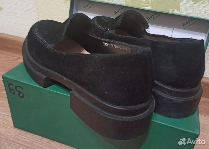 Лоферы женские замша нат.р.39