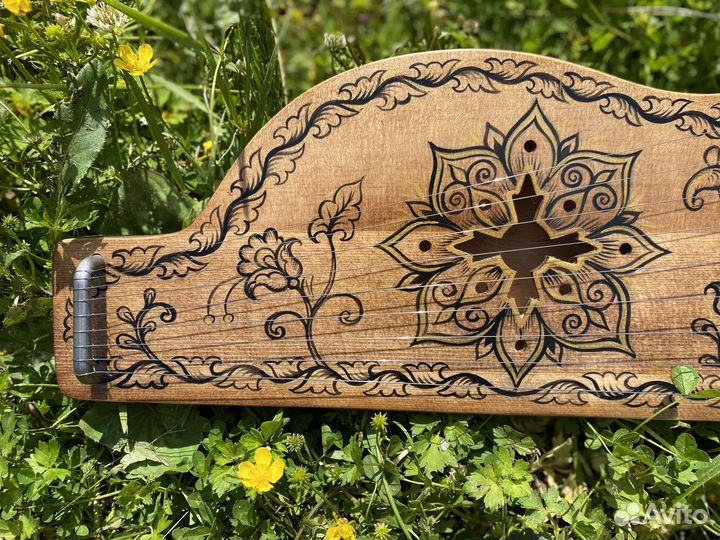 Гусли Авдоши 9 струнные с росписью