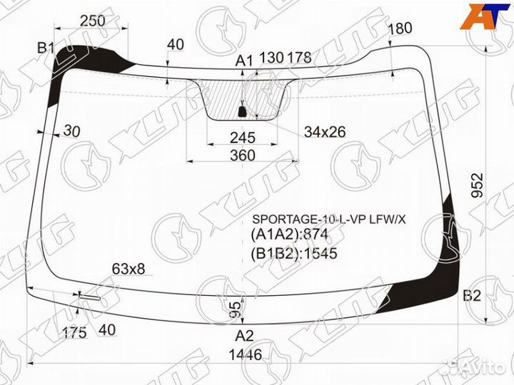 Лобовое стекло на Kia Sportage 10-16г