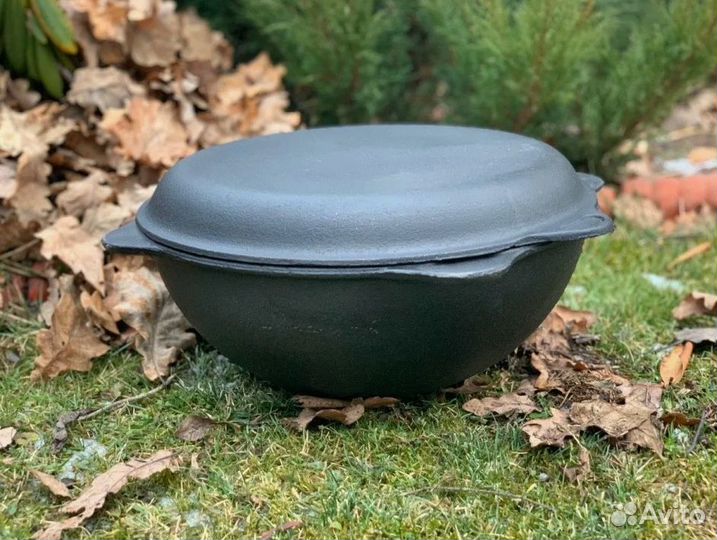 Казан чугунный 4 литров. Азиатская чаша