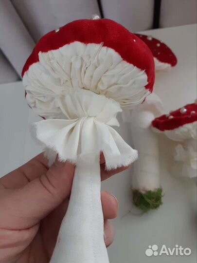 Грибы текстильные, ручная работа