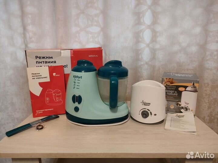 Комплектом блендер -пароварка и подогреватель