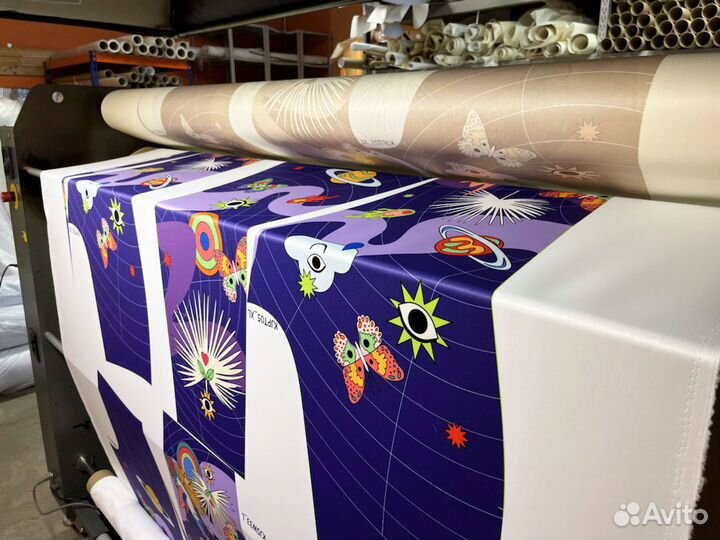 Печать на ткани рулонами