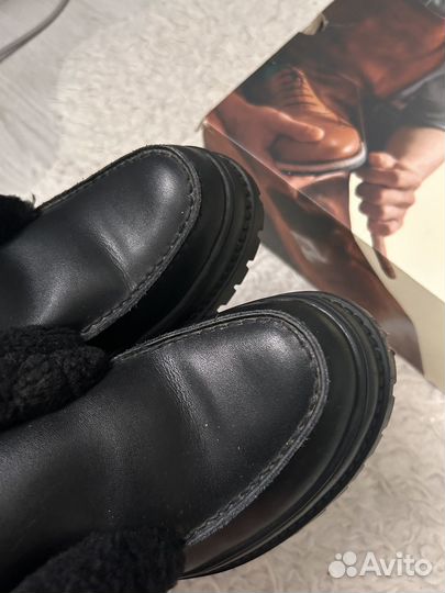 Угги бабуши лоферы с мехом натуральные