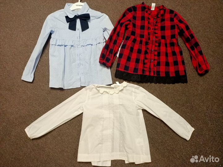 Фирменные блузки на девочку р 104 и 122