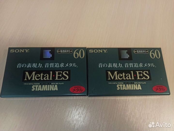 Аудиокассеты sony metal es stamina 60