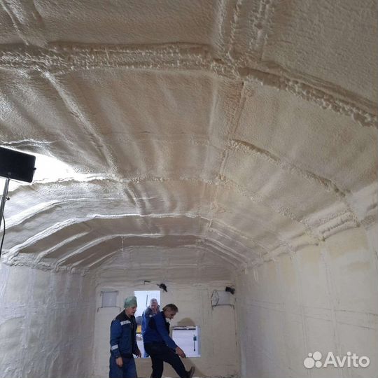 Теплоизоляция потолка пенополиуританом