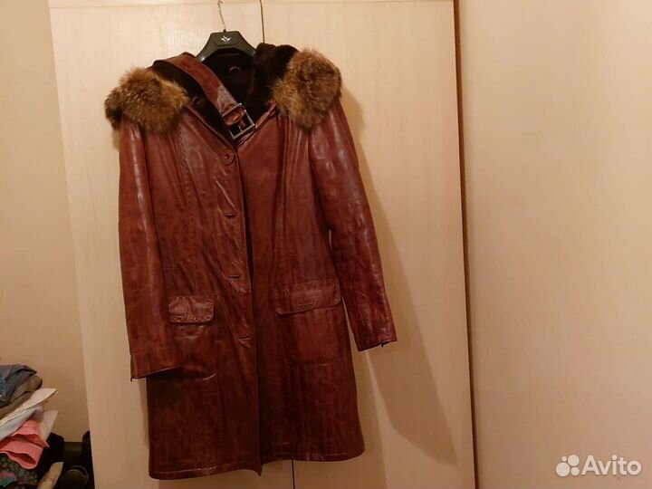 Женская кожаная дубленка