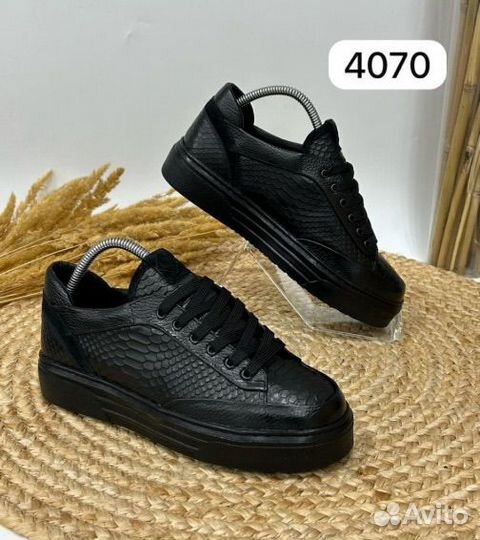 Кеды полуботинки, туфли натуральная кожа