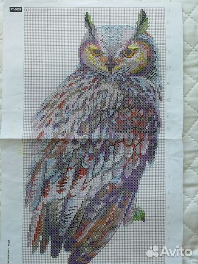 Схема вышивки крестом сова