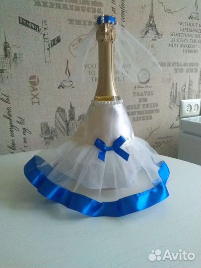 Свадебные украшения на шампанское