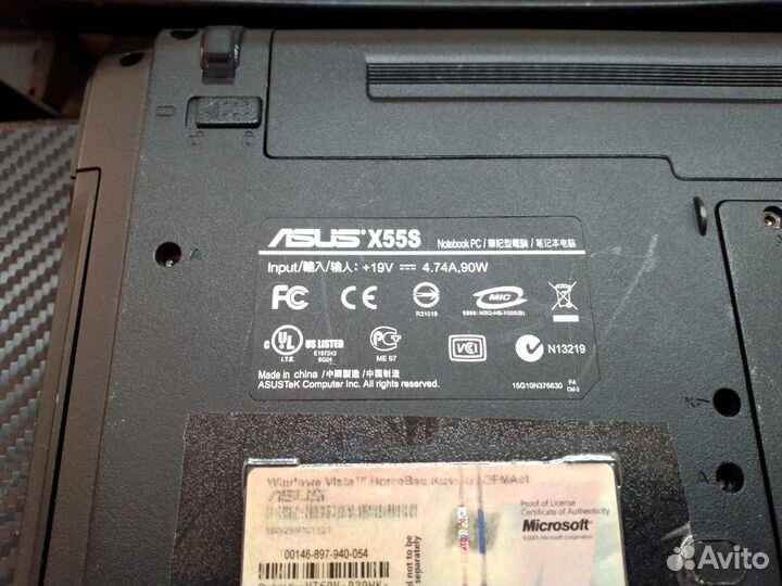 Asus X55S на запчасти/прогрев/ремонт