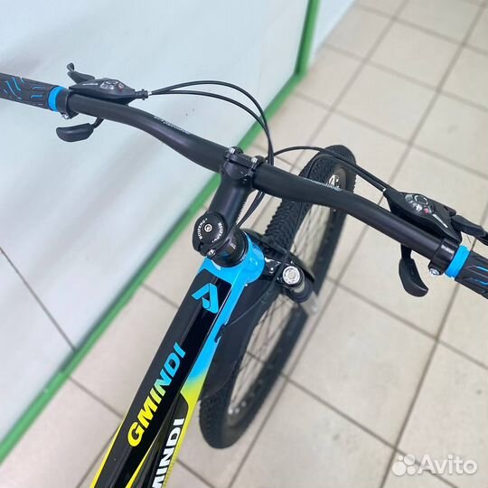 Горный велосипед жёлто-голубой новый