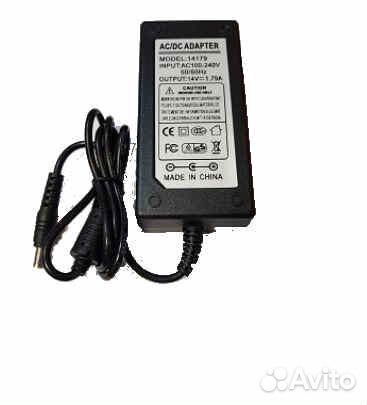 Блок питания для монитора LCD 6.5x4.4мм, 14V, 1.79