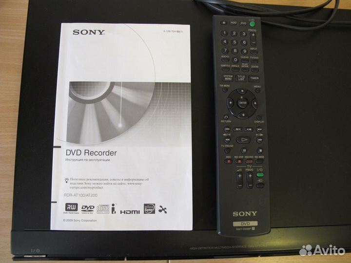 DVD рекордер Sony RDR-AT100