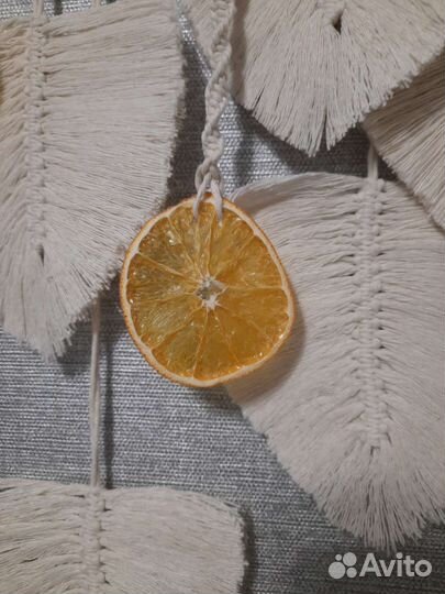 Макраме панно листья