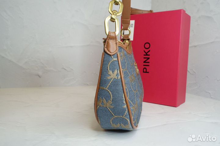 Сумка Pinko Mini Love Bag Half Moon Denim